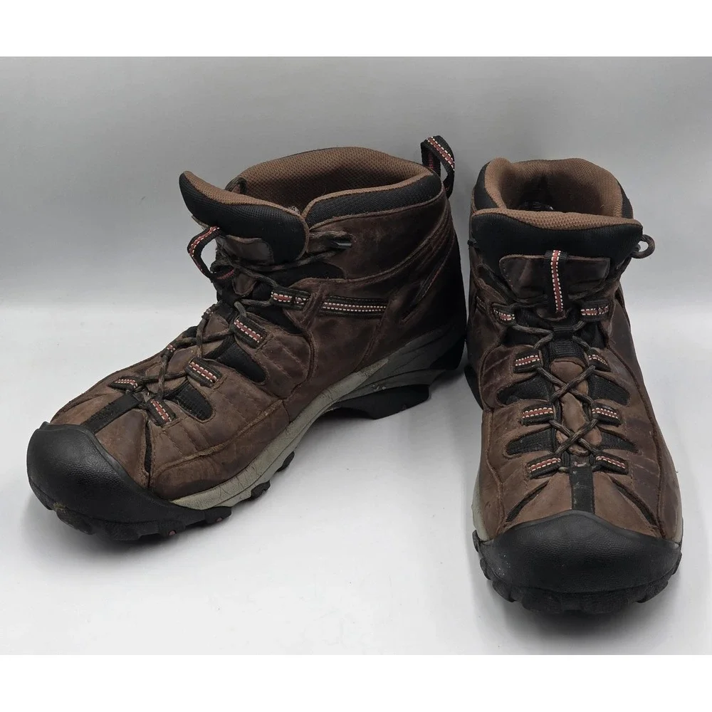 KEEN Targhee II Mid Waterproof Hiking Boots Mens 13 Bison Brown 1010126